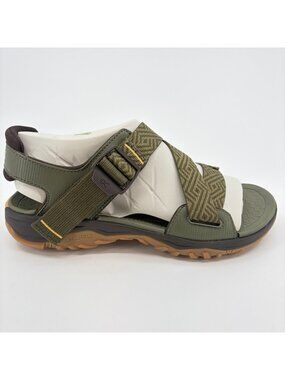 Kuru Current Mens Size 11 Olive Green Gum Beach Walking Outdoor Strappy Sandals